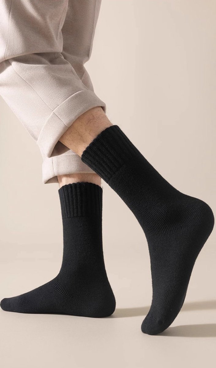 Thick Winter Socks Men - House Socks - Fluffy Socks - Casual Socks - Work Socks - 6-Pack Socks Men 43 46 - Size 40-46 - Black, White, Gray - Image 8