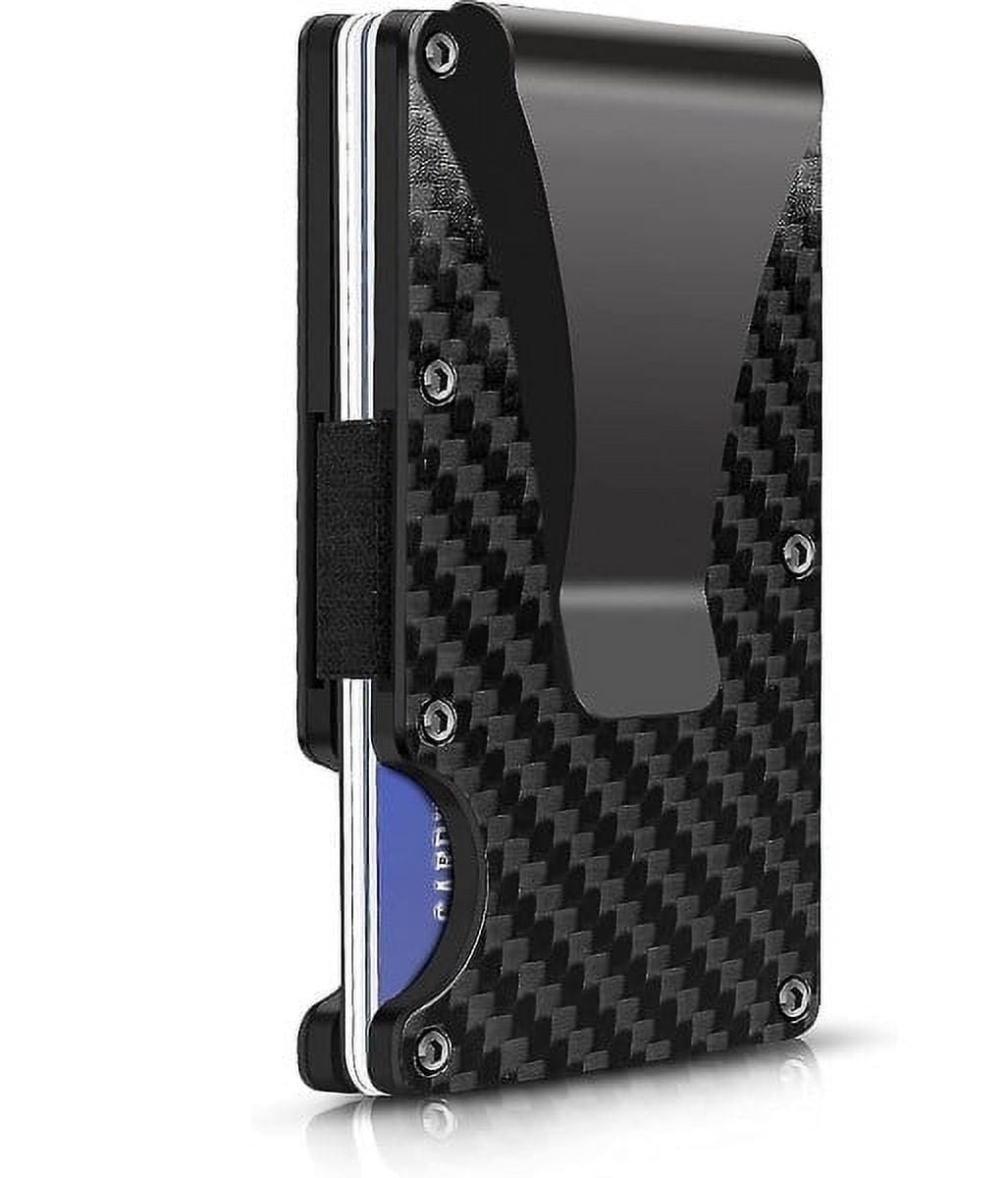 Wallet - Credit Card Holder - Men's Wallet - Minimalist Ultra-Thin Men's Wallet - Aluminum Alloy Material - Black - Image 1
