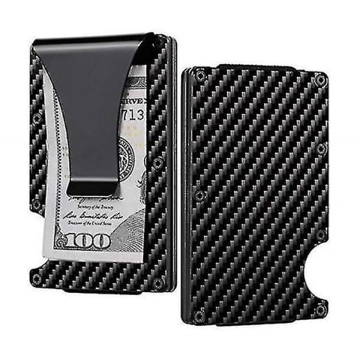 Wallet - Credit Card Holder - Men's Wallet - Minimalist Ultra-Thin Men's Wallet - Aluminum Alloy Material - Black - Image 2