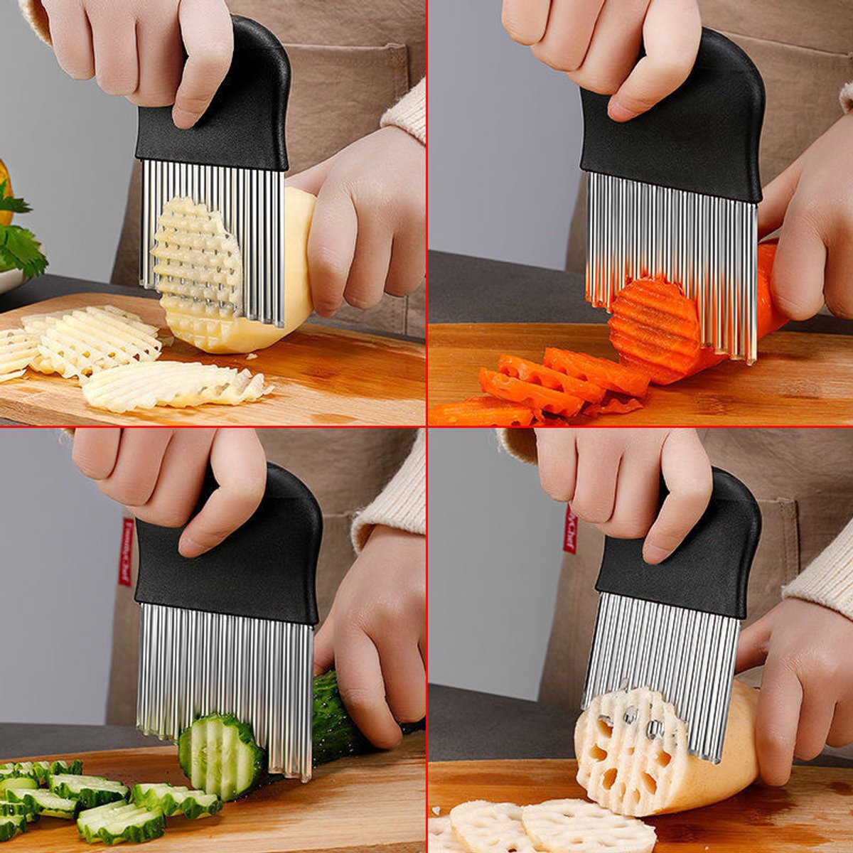 Household potato knife - potato flower knife - potato cutting knife - multifunctional knife - vegetable cutting knife made of stainless steel - Image 2