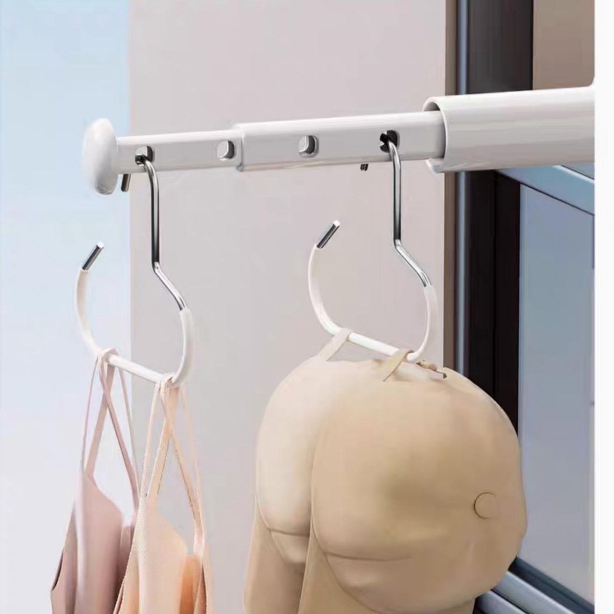 10-pack - Non-slip - Space-saving - Storage rack - Wardrobe belt/scarf hooks - Suitable for displaying hats, vests, ties, shawls (white) - Image 8