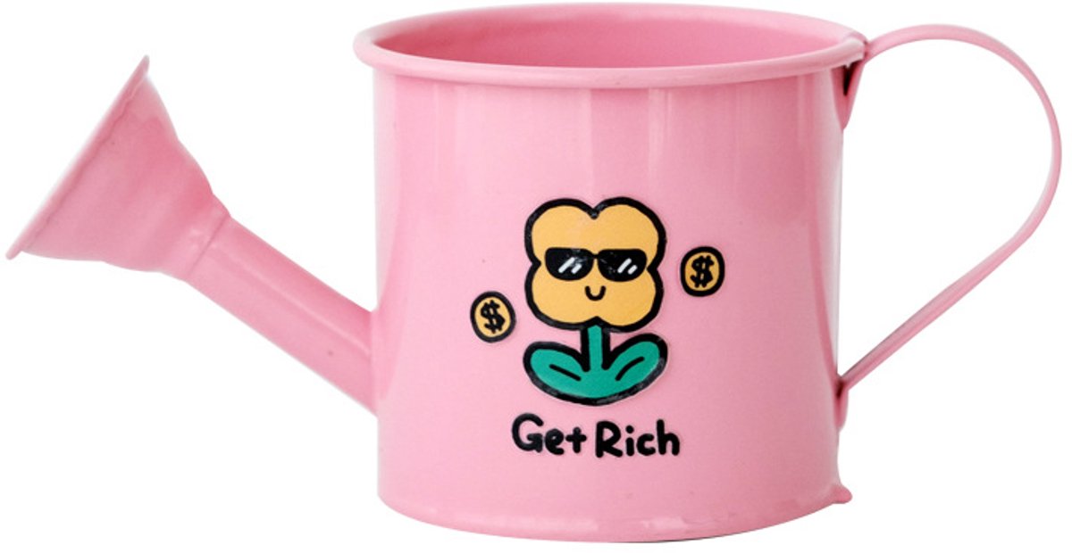 Casting Kettle - Iron Garden Small Household Casting Kettle - Bucket - Tulip - Pink - Image 1