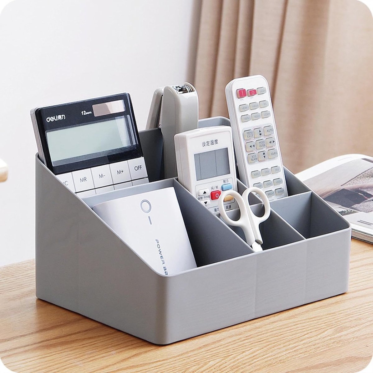 Makeup Storage Box - Thick Square Makeup Box with Multiple Grids - Multifunctional Storage Box for Office - Cosmetics Storage Box - Image 1