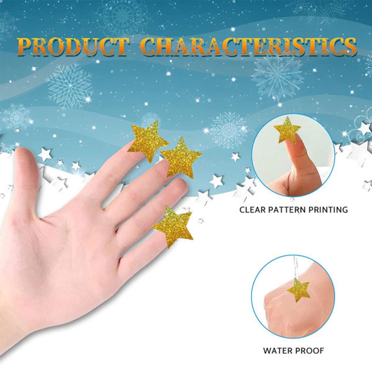 Stickers - 500 sheets - Sealing stickers - Gift stickers - Children's stickers - Stickers for adults - Reward stickers for children - 1 roll - Star stickers - Suitable for packaging - Image 3
