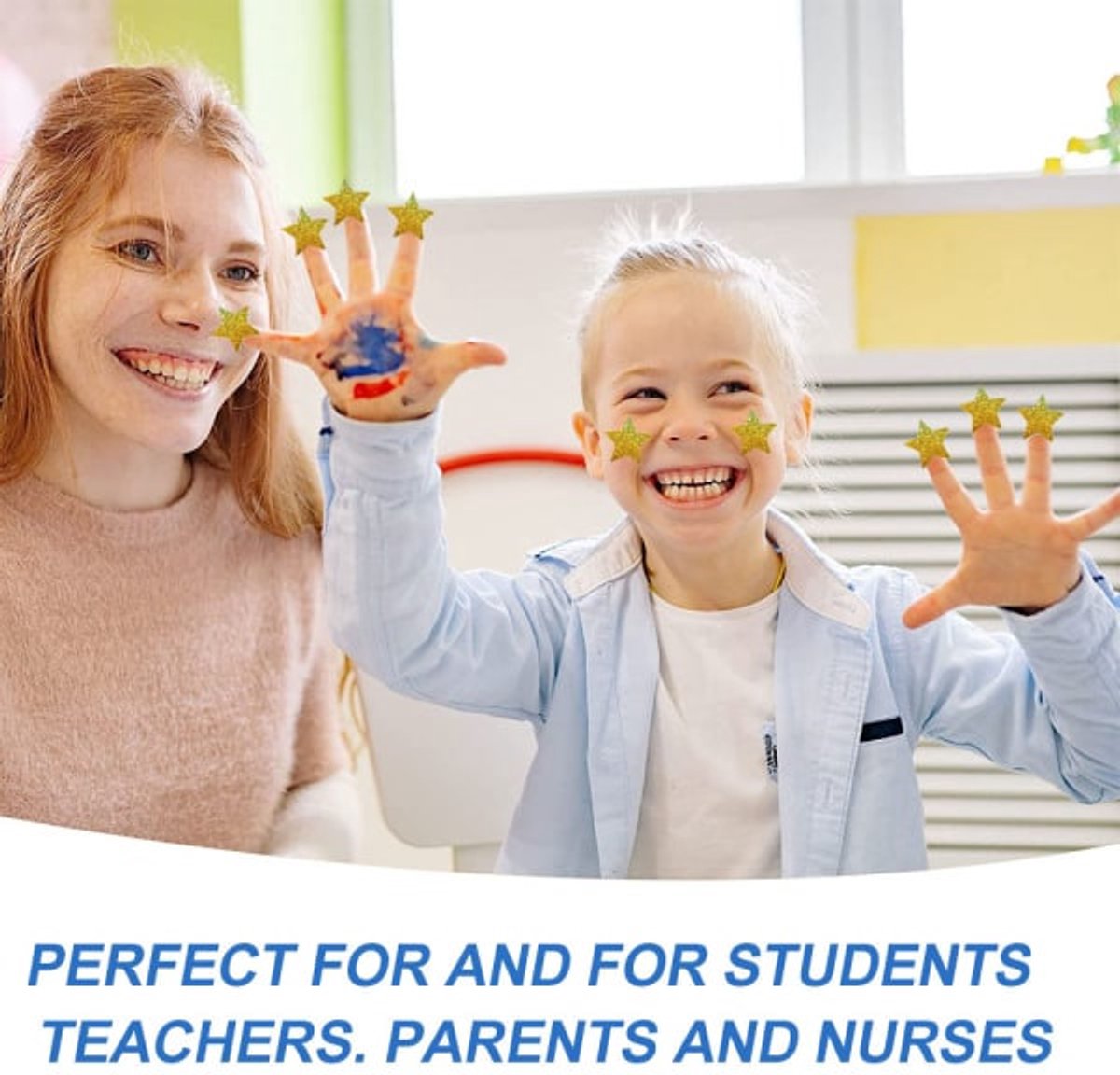 Stickers - 500 sheets - Sealing stickers - Gift stickers - Children's stickers - Stickers for adults - Reward stickers for children - 1 roll - Star stickers - Suitable for packaging - Image 4