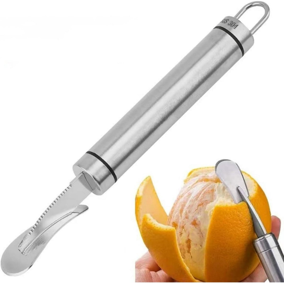 Orange Peeler - Stainless Steel Slicer - Paring Knife - Fruit Tools - Kitchen Gadgets - Image 1