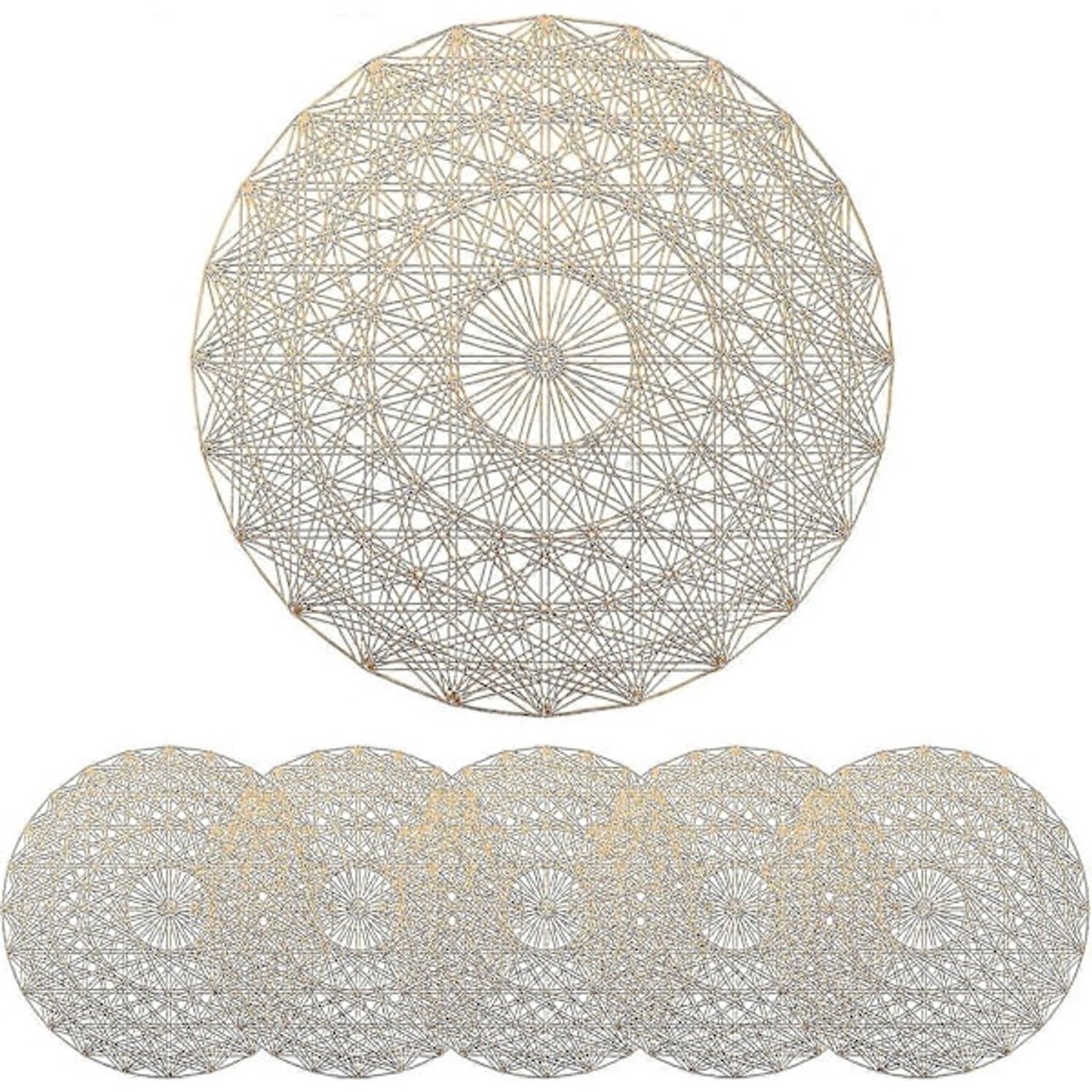 Restaurant placemats - round - 6-pack - Image 1