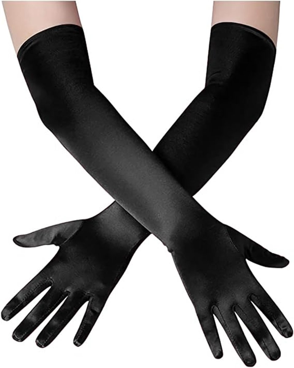 Women's Gloves - Suitable for Weddings, Tea Parties, Cosplay, and Outfit Coordination - Black - Image 1