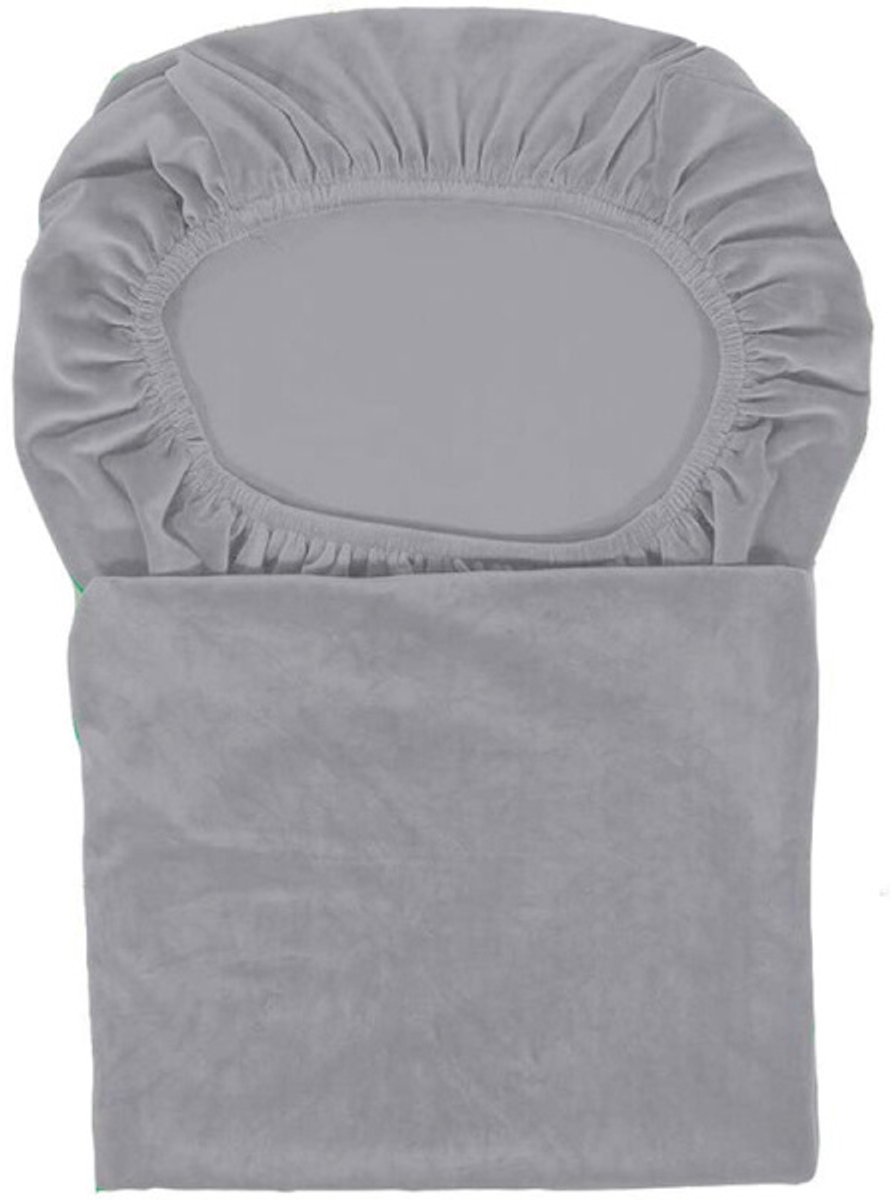 Chair Covers - Set of Velvet Chair Covers - Gray Chair Covers - Stretch Dining Chair Covers - Set of 6 - Image 2