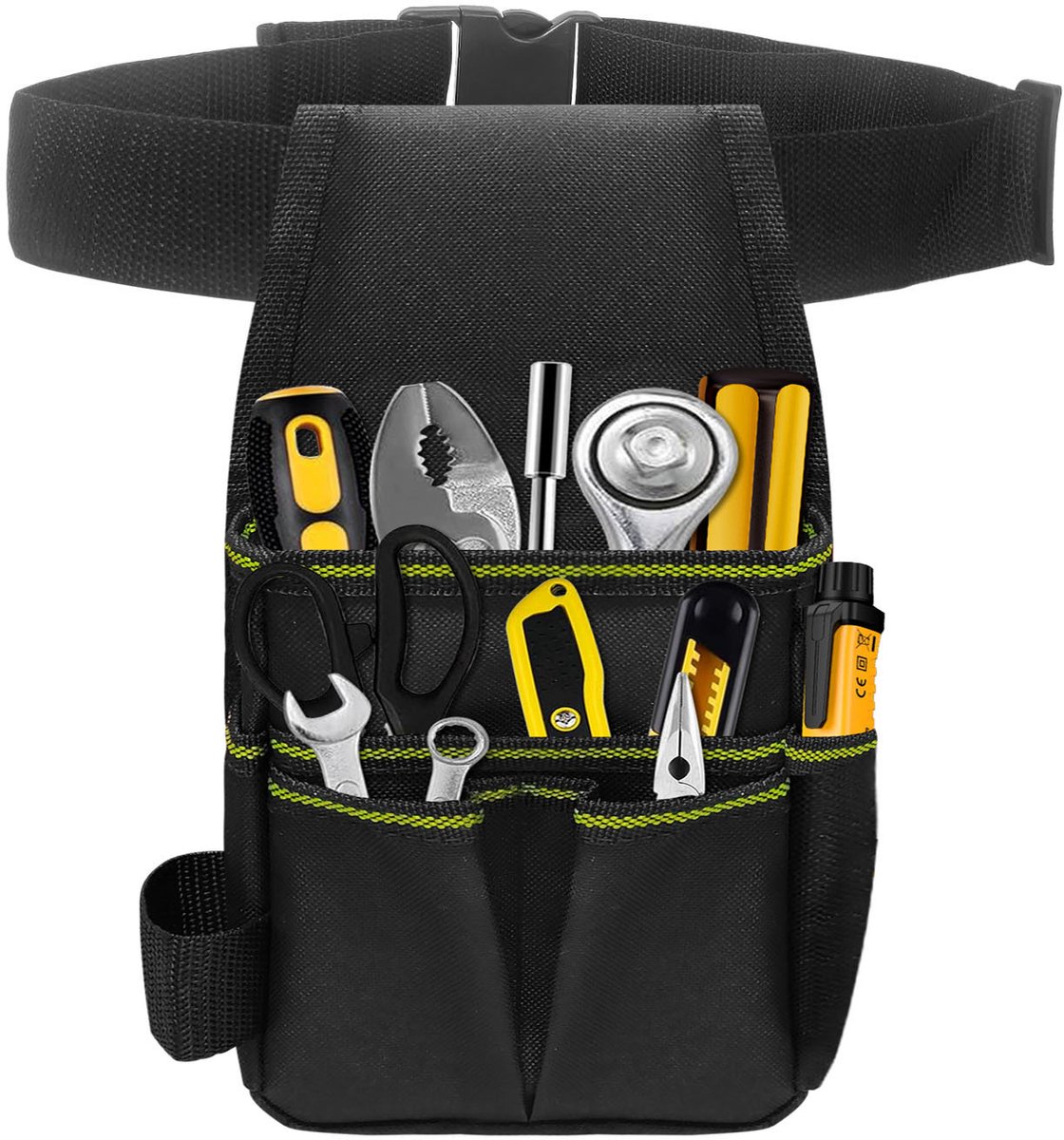 Tool Bag - Hardware Tool Bag - Hardware Storage Bag - Waist Bag - Small Oxford Canvas Tool Bag - with Adjustable Nylon Waist Strap, Suitable for Electricians, Carpenters, and Repair Technicians. - Image 1