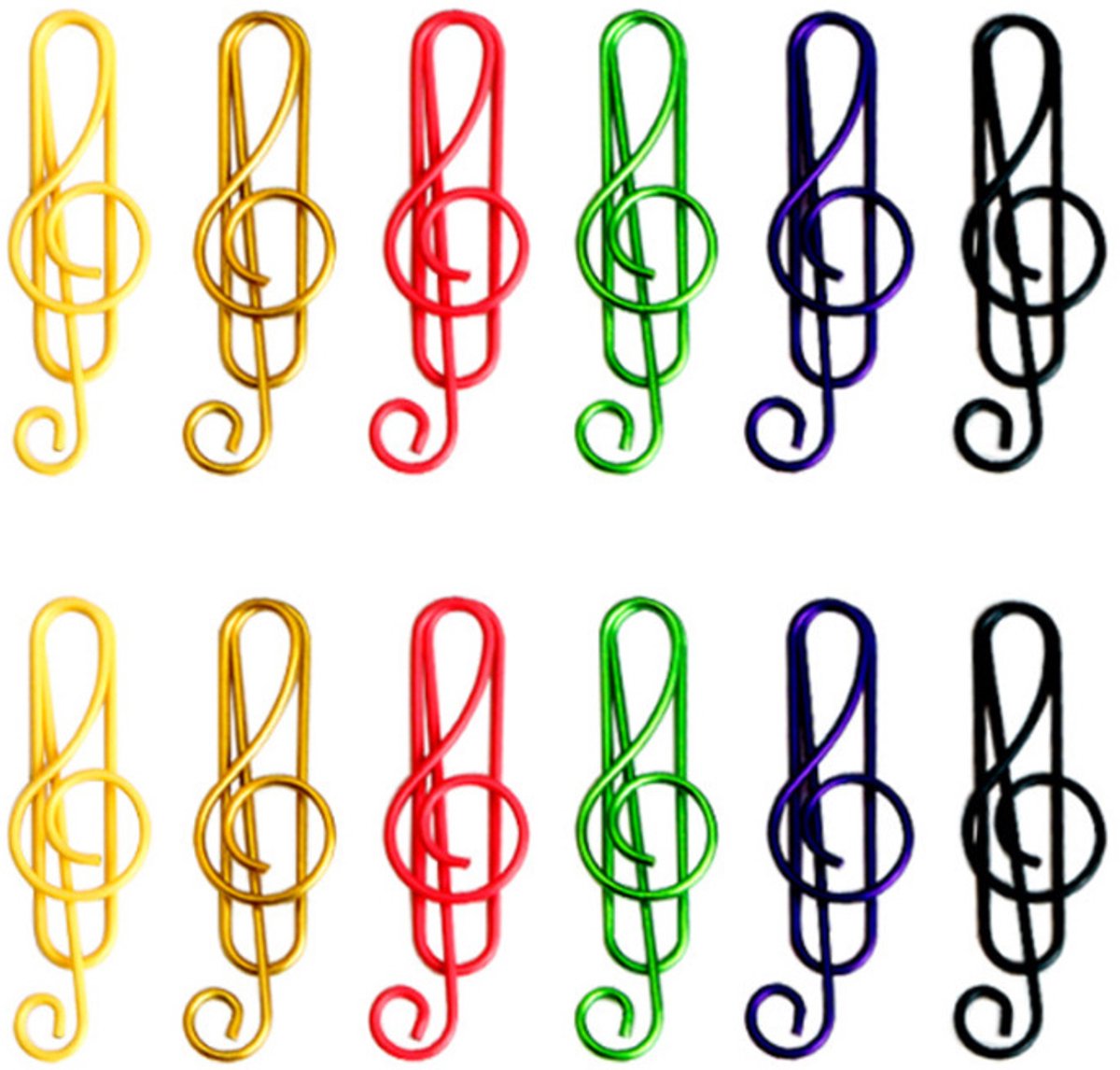 Paperclips - Note Shape - Metal Paperclips - Office Supplies - Folders - Writing Instruments - 100 Pieces - Image 1