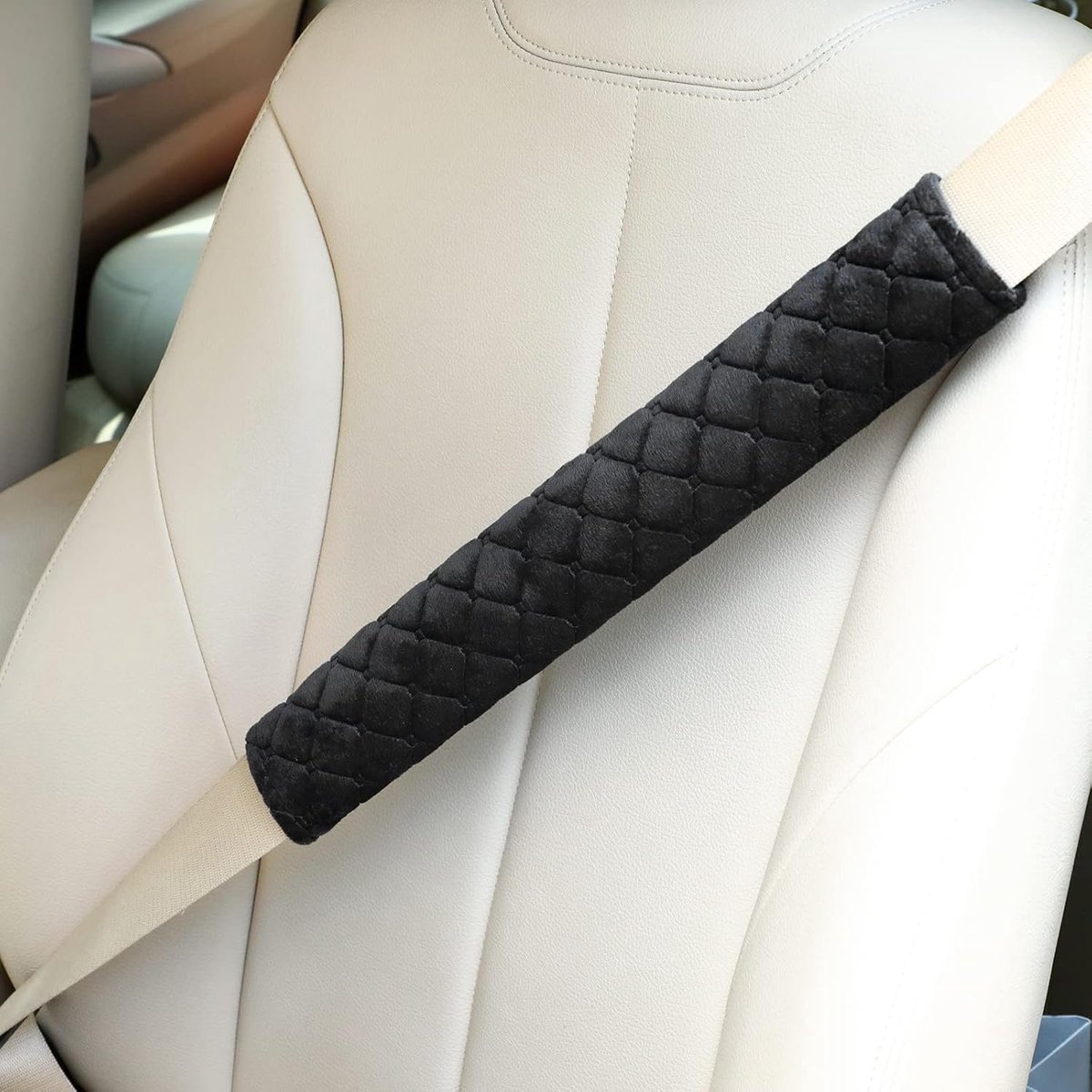2 Extended Seat Belt Covers - Belt Pads - Comfort - Shoulder Covers - Black Seat Belt Covers - Seat Belt Covers - Car, Truck & SUV Accessories (20 inch) - Image 1