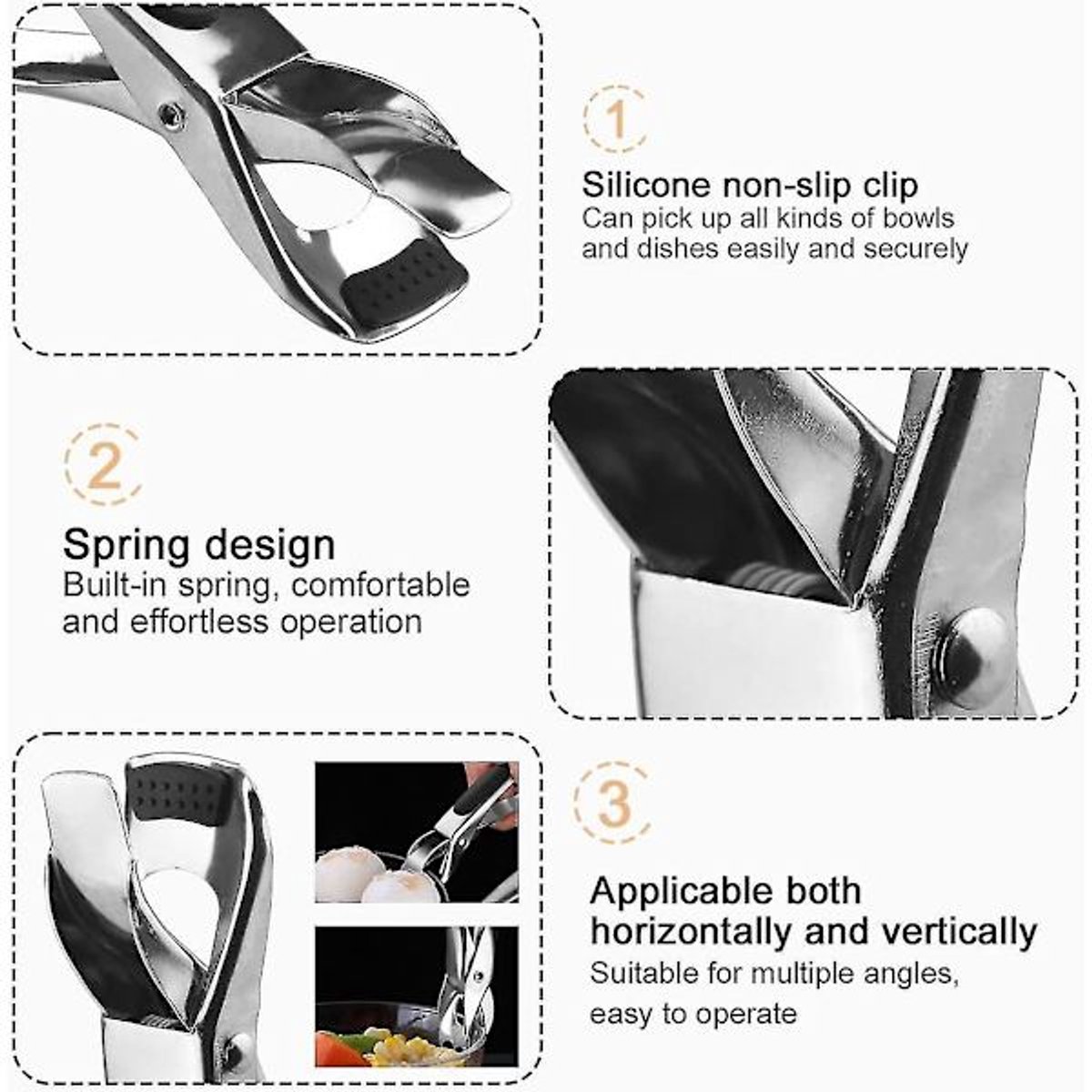 Anti-burn clip - two-piece plate clip - insulation material for the air fryer handle - Image 2