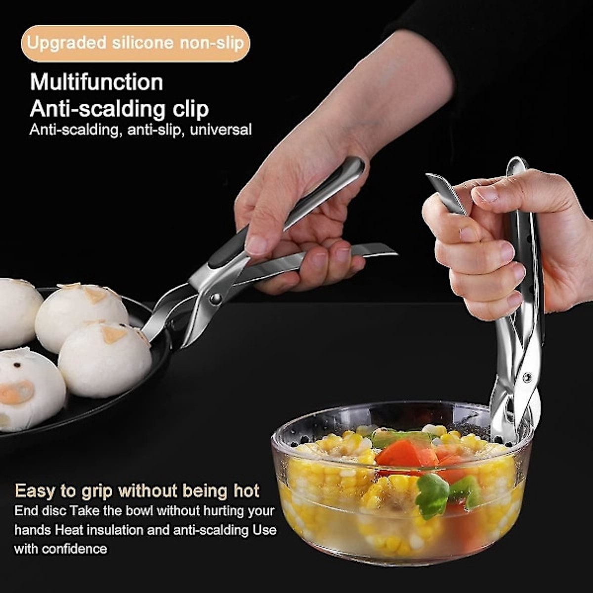 Anti-burn clip - two-piece plate clip - insulation material for the air fryer handle - Image 3