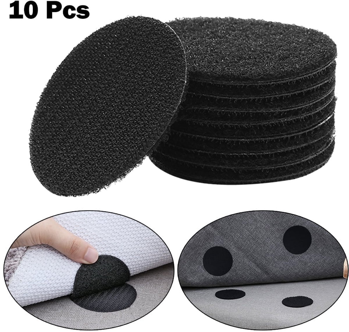 Set of 10 - Removable and Reusable - Trace-Free Adhesive - Sofa Cushion Fastener - Anti-Tread Mat for Bed Sheets - Image 1