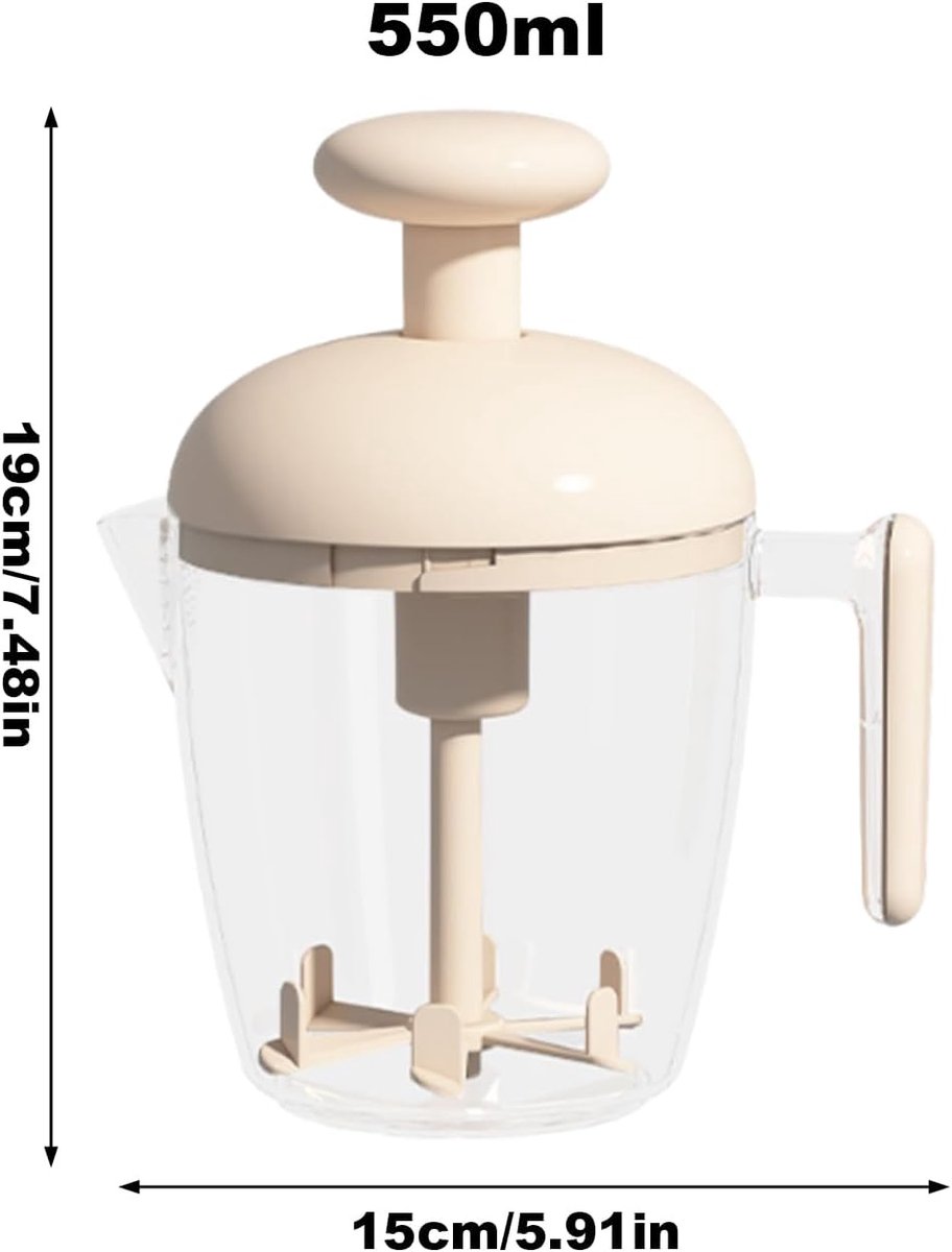Mixing Cup - Blender - Kitchen Tool - Whisk - Hand Press - Transparent Housing - Portable - Suitable for mixing batter, smoothies, cream, butter, etc. - Image 6