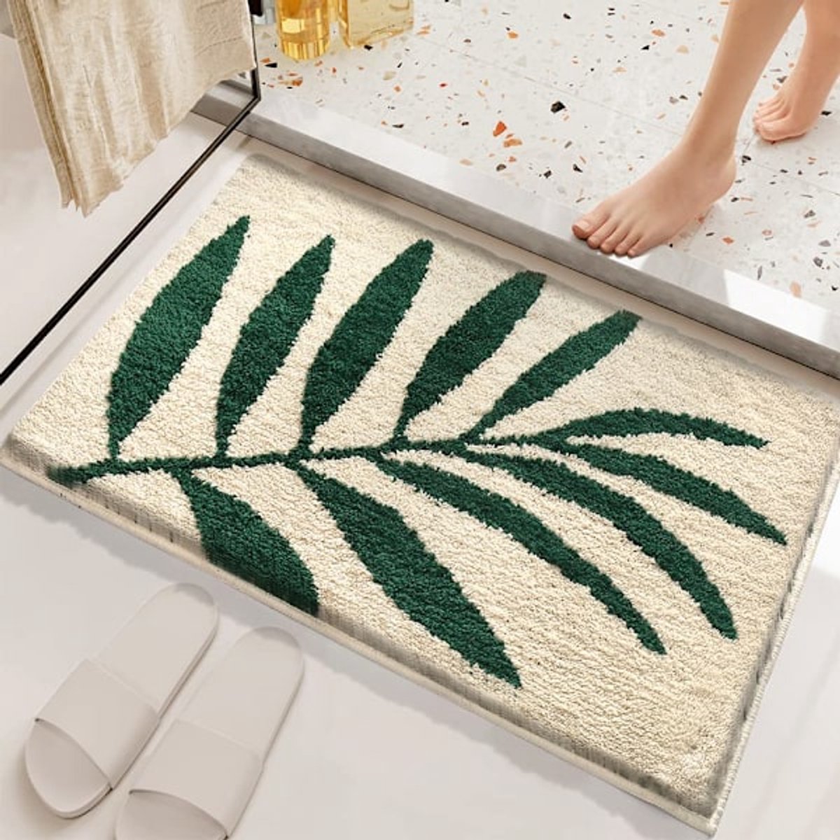 Non-slip bath mat - Indoor/outdoor living room - kitchen - bedroom non-slip - bath mat - soft and absorbent bath mat (40*60cm) - Image 1