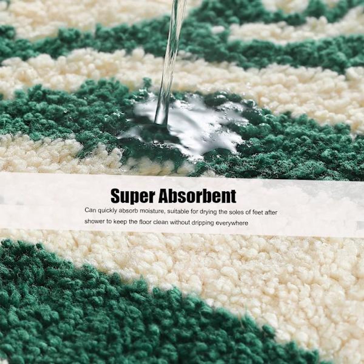 Non-slip bath mat - Indoor/outdoor living room - kitchen - bedroom non-slip - bath mat - soft and absorbent bath mat (40*60cm) - Image 4