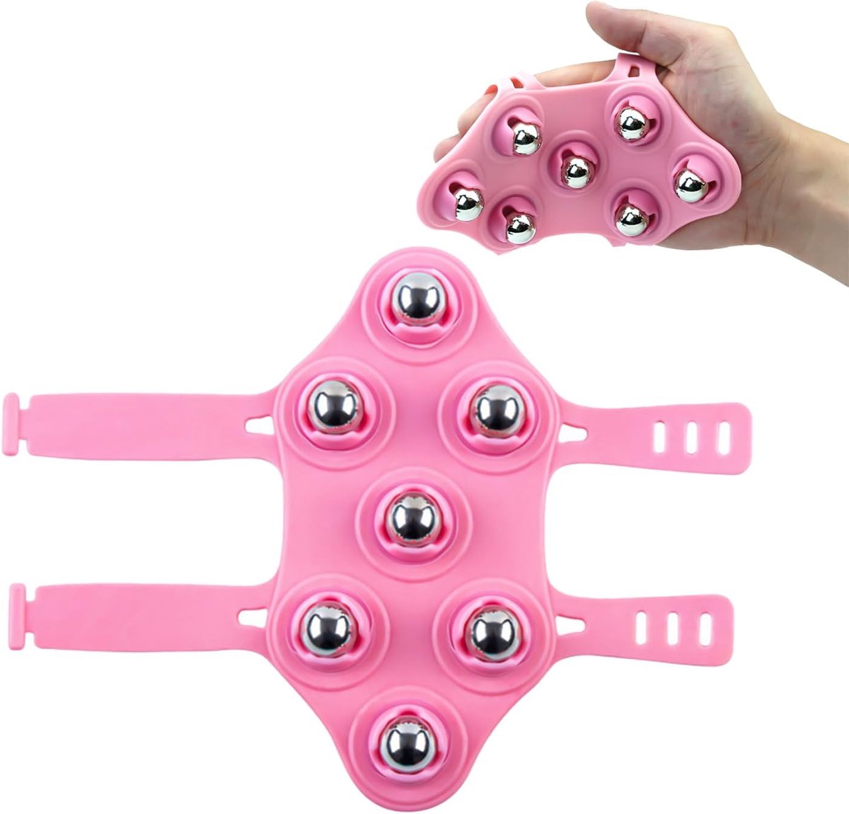 Ball Massage Gloves - Massage Gloves - Portable Body Massage Roller - Palm-Shaped Massage Gloves - Metal Ball Massager - Image 1