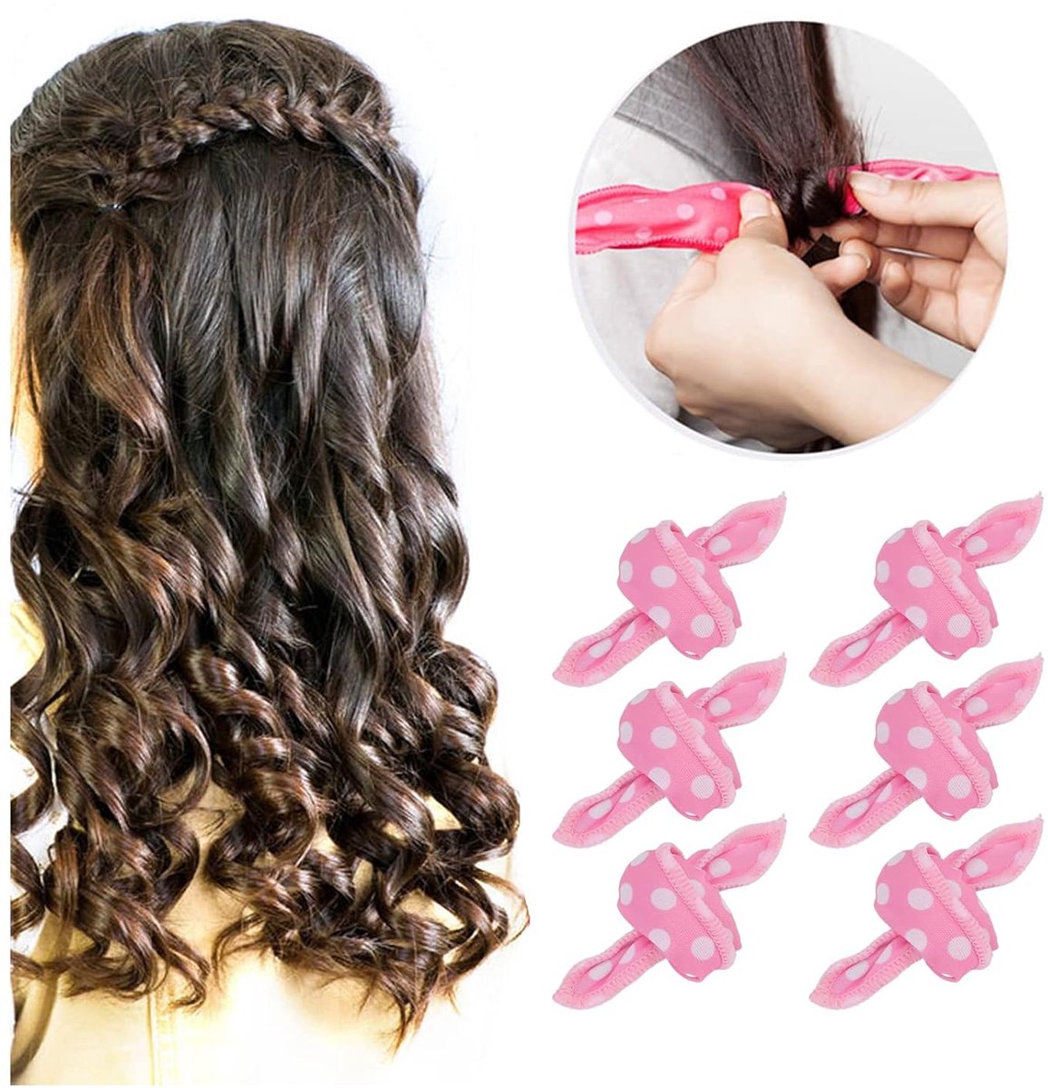 Curling Iron - 20 pieces - Curling iron with sponge - Curling iron for short hair - No heating required - Spiral curling iron - Mini curling iron - Soft and elastic sponge material - Styling tools hair - DIY hair styling tools for women - Image 2