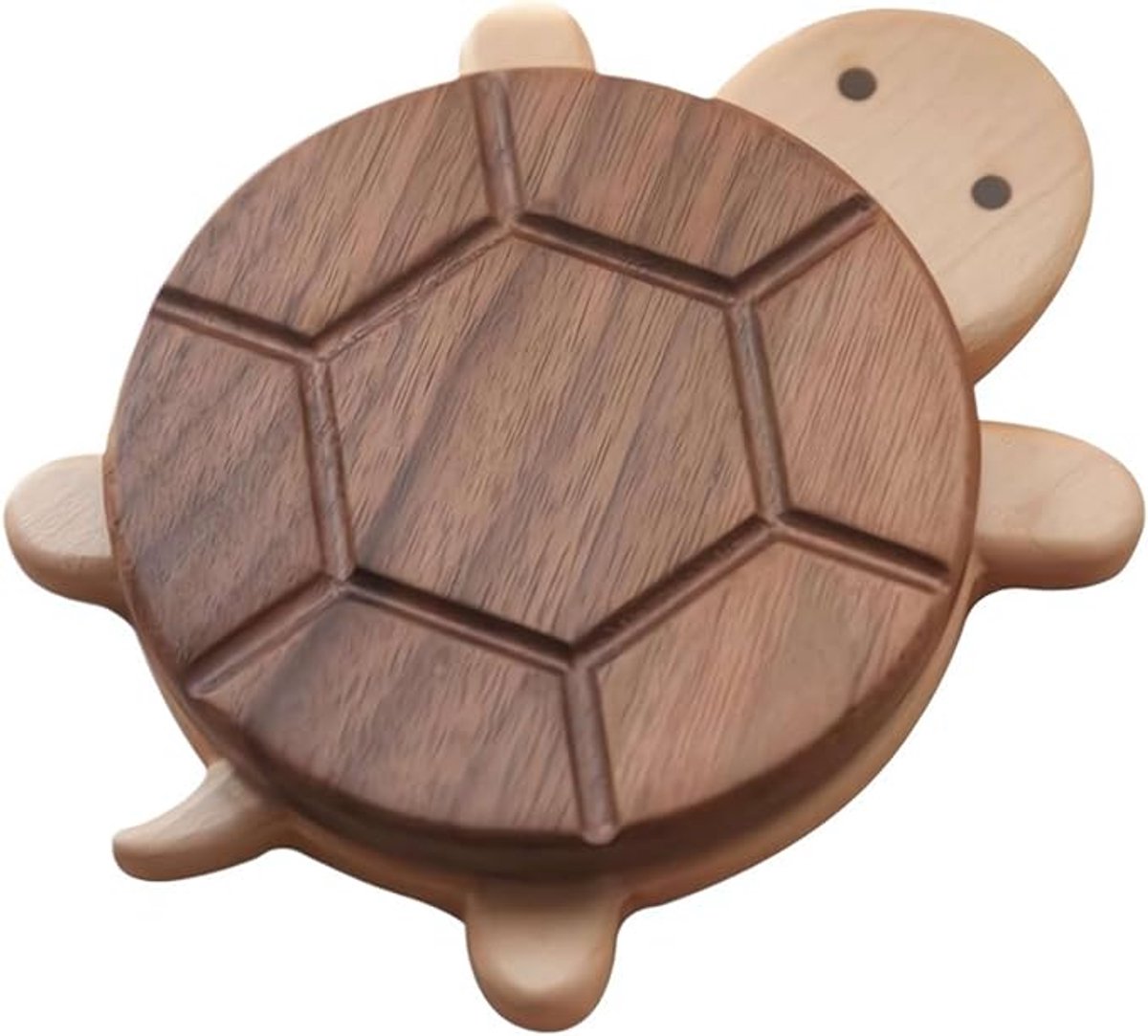 Coasters - Cute coasters - wood - With a stylish turtle design - A fun desk decoration - Perfect for storing all kinds of cups, cutlery and kitchen utensils. - Image 1