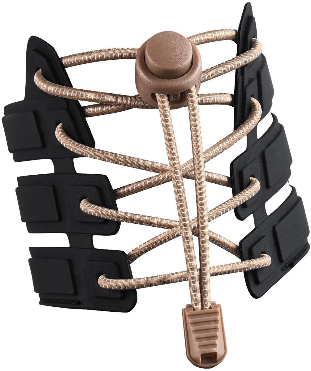 Sneaker Laces 120CM suitable for Sneakers - Elastic laces without a tie - Suitable for students and adults - With strong buckle and quick-release function (Apricot) - Image 1