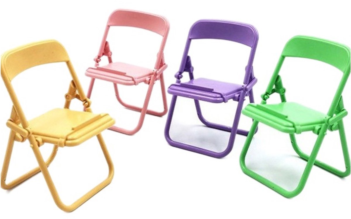 Creative Phone Holder - Foldable - Desktop - Macaron Color - Stool Stand - Ornament - Portable Lazy Stand - 5 Pieces - Image 1