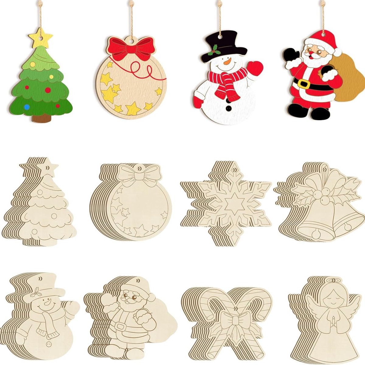 Christmas Decorations - Ornaments - DIY - Christmas Gifts - Wooden Christmas Decorations - Party Decorations - Image 1