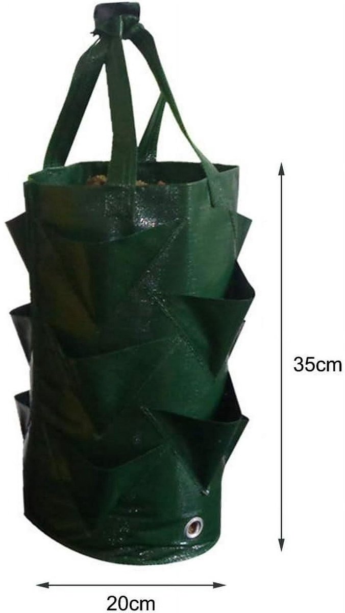 Hanging Plant Bags - 3-Pack Hanging Strawberry Planters - Strawberry Plant Bags PE Strawberry Planters - For Growing Vegetables, Flowers & Herbs - Image 3