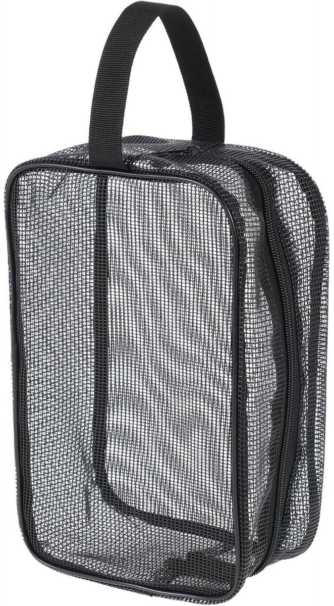 Toiletry Bag - Black Mesh Toiletry Bag - Perfect for travel, toiletry bag organizer, gym, camping - Image 1