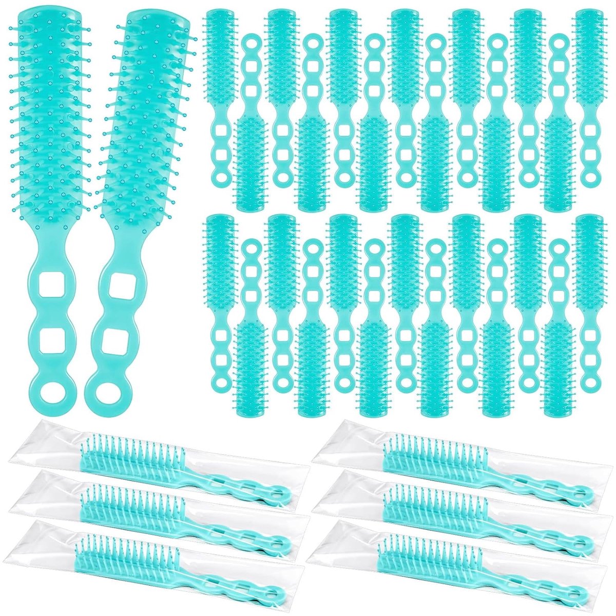 72 pcs Bulk Hair Brushes - Hair Brush Bulk Nylon Brush with Ventilated Hair Brush - For Curly Hair, Wavy Hair, Blow-Drying, Parting, Styling, Detangling Hair - Suitable for Travel, Home, Hotel - Image 1