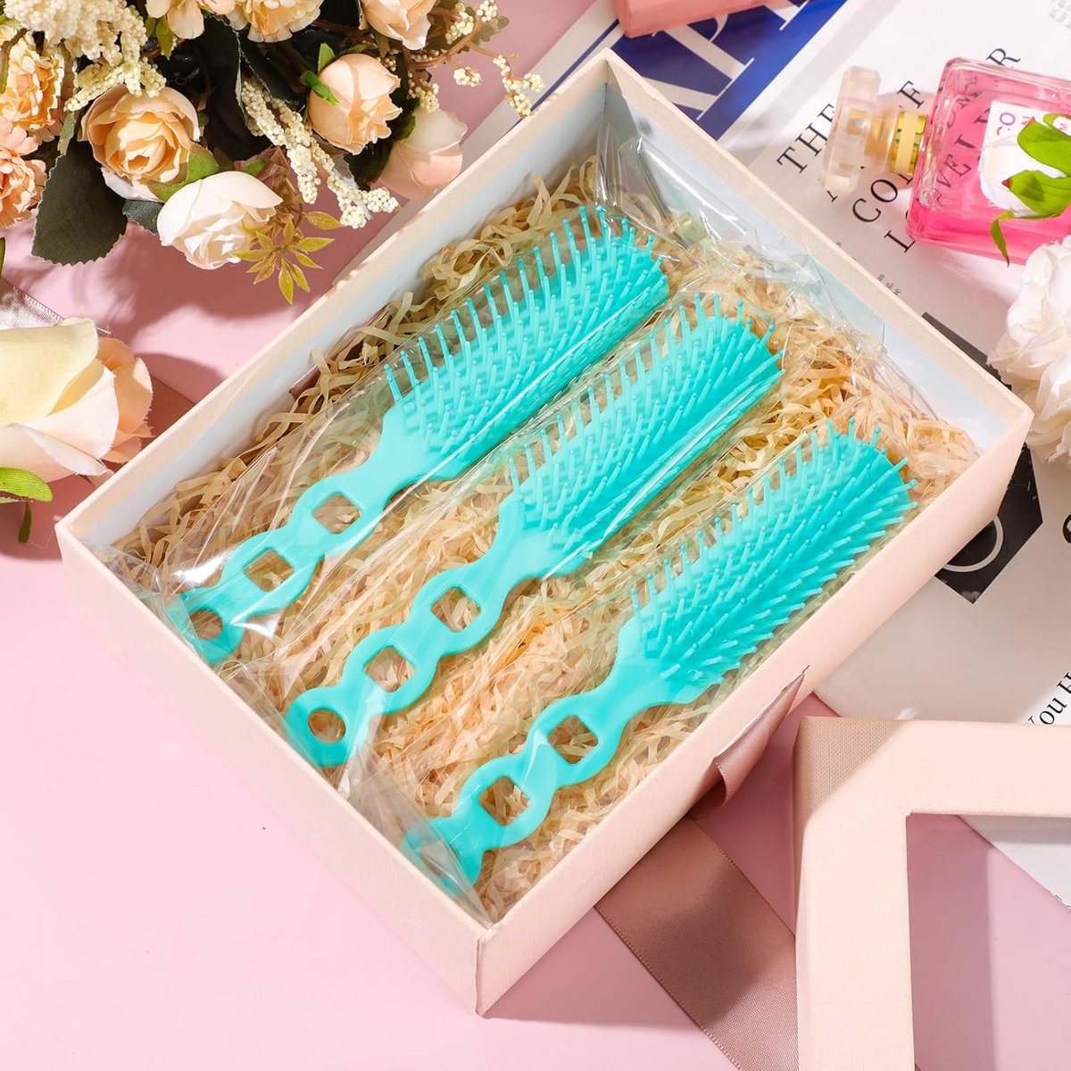 72 pcs Bulk Hair Brushes - Hair Brush Bulk Nylon Brush with Ventilated Hair Brush - For Curly Hair, Wavy Hair, Blow-Drying, Parting, Styling, Detangling Hair - Suitable for Travel, Home, Hotel - Image 6