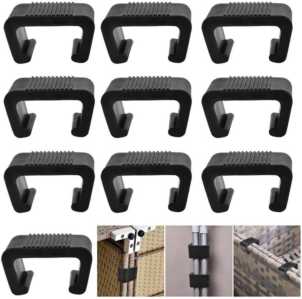 Garden Furniture Clamps - Garden Bench Clamps - Suitable for outdoor benches, garden furniture, restaurant rattan chair fixings - 10 pieces - Image 1