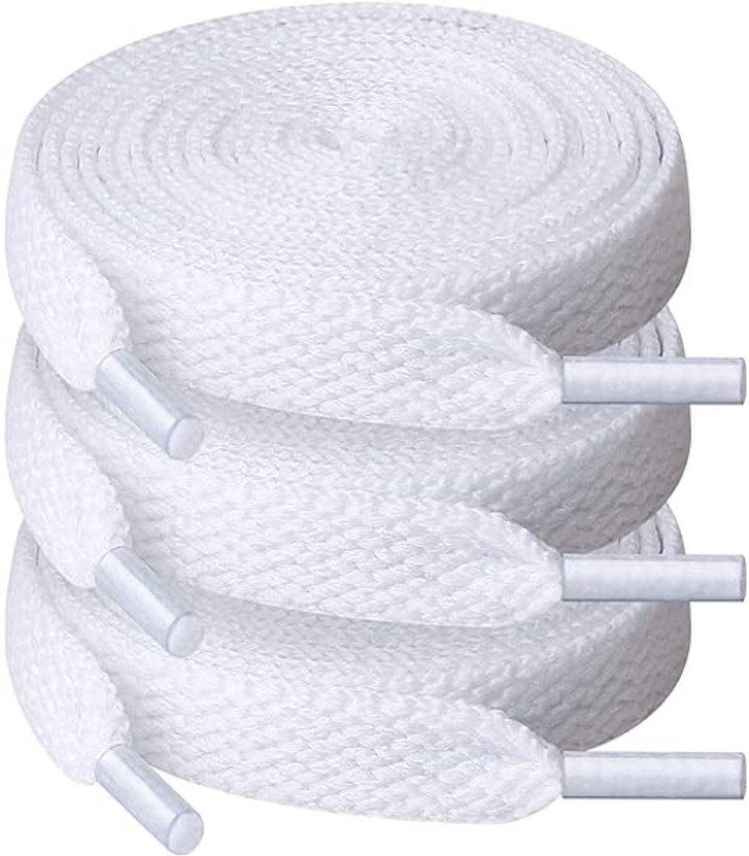 Shoelaces - Sports Shoes - 8mm Wide Flat Laces - Running - 3 Pairs - Image 1