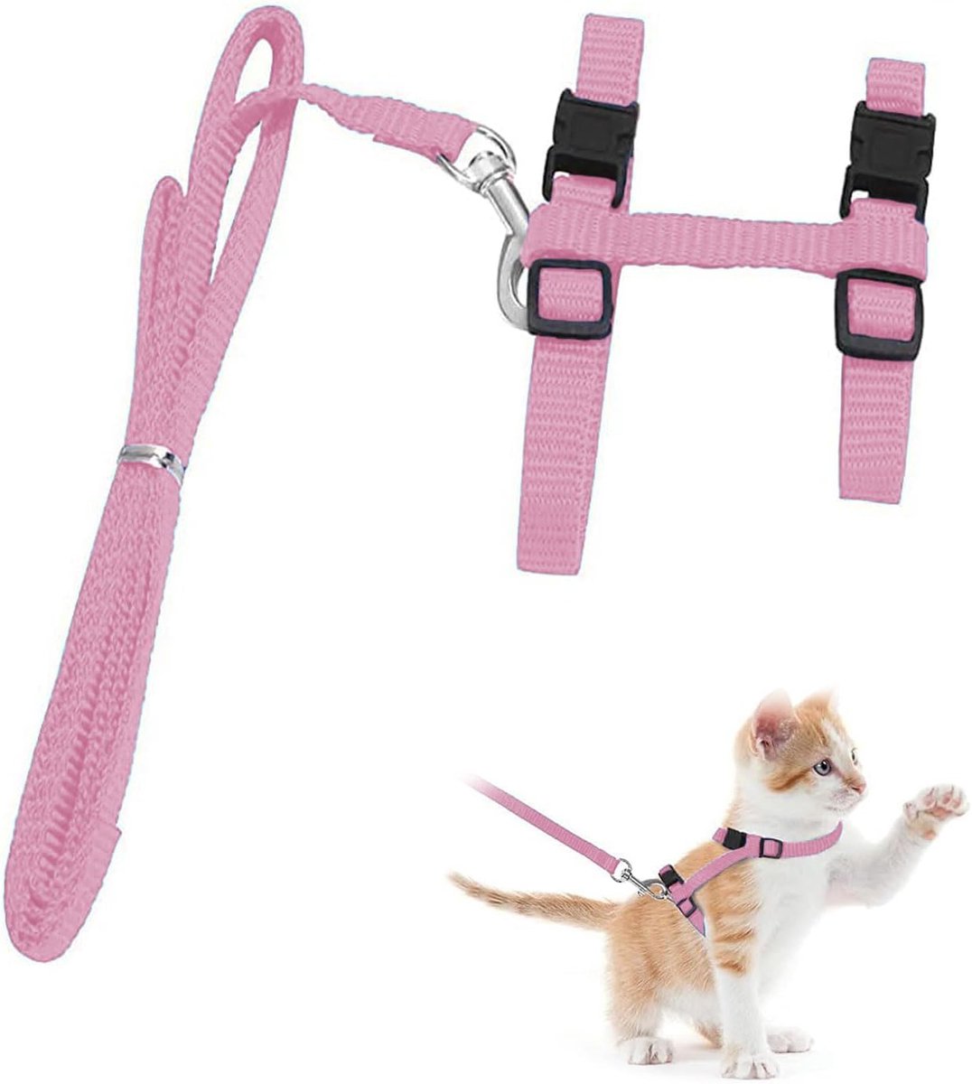 Cat Harnesses & Leashes - Cat Harnesses with Leashes - Anti-Escape Cat Leash Sets - Adjustable Soft Kitten Vests - Kitten Harnesses - For Kittens and Puppies - Image 1