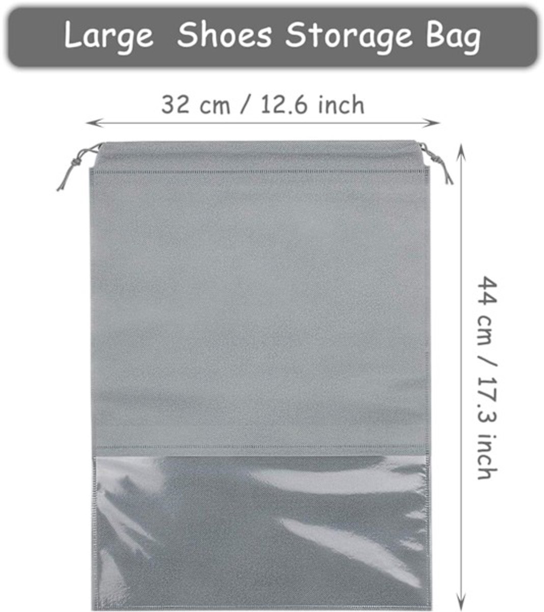 Shoe Travel Bags - Non-Woven Dust Bags - Medium to Large - Portable Drawstring - Space-Saving Shoe Storage Bags Organizer - Pack of 15 - Image 5