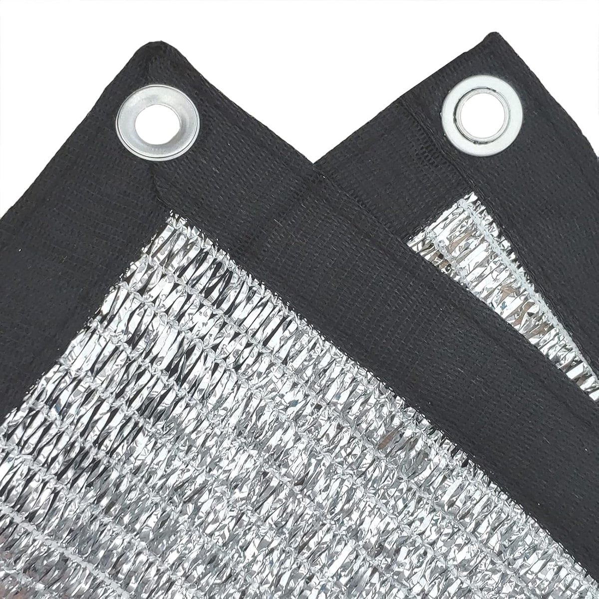 Reflective Aluminum Curtain Net with Eyelets - Sun Protection Cover - 6.5 ft x 6 ft - Image 1
