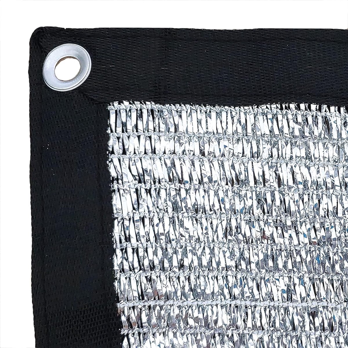 Reflective Aluminum Curtain Net with Eyelets - Sun Protection Cover - 6.5 ft x 6 ft - Image 2