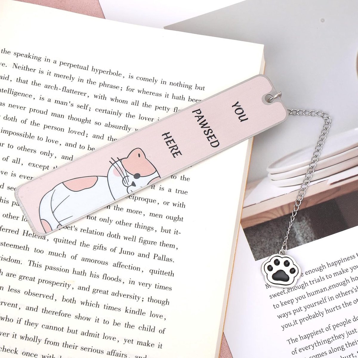 Bookmarks - Set of 2 - Cat Bookmarks - Gifts for Cat Lovers - Cute Bookmarks - Bookmark Gifts for Book Lovers - Reading Bookmarks - Gifts for Boys, Girls, Kids & Friends - Stainless Steel (Style B) - Image 3
