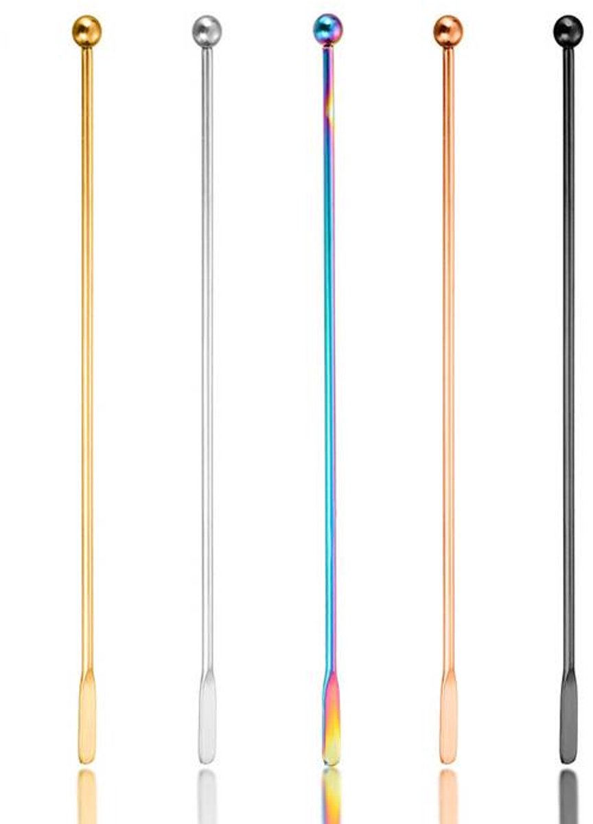 5 304 stainless steel coffee yogurt honey stirrers - bar juice - cocktail - creative cocktail sticks - Image 1