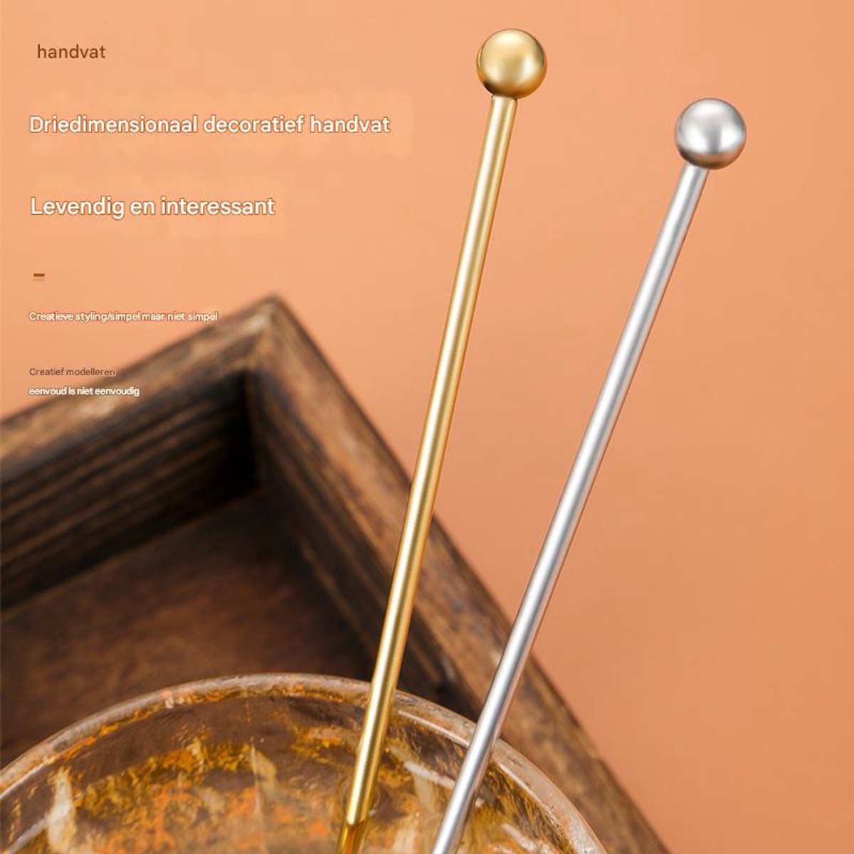 5 304 stainless steel coffee yogurt honey stirrers - bar juice - cocktail - creative cocktail sticks - Image 4