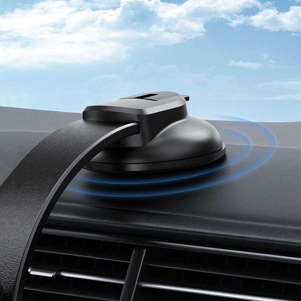 Phone Holder - Universal Base - 360° Rotatable Car Phone Holder - Suitable for cars, trucks, vehicles, windshields and mobile navigation systems. - Image 2