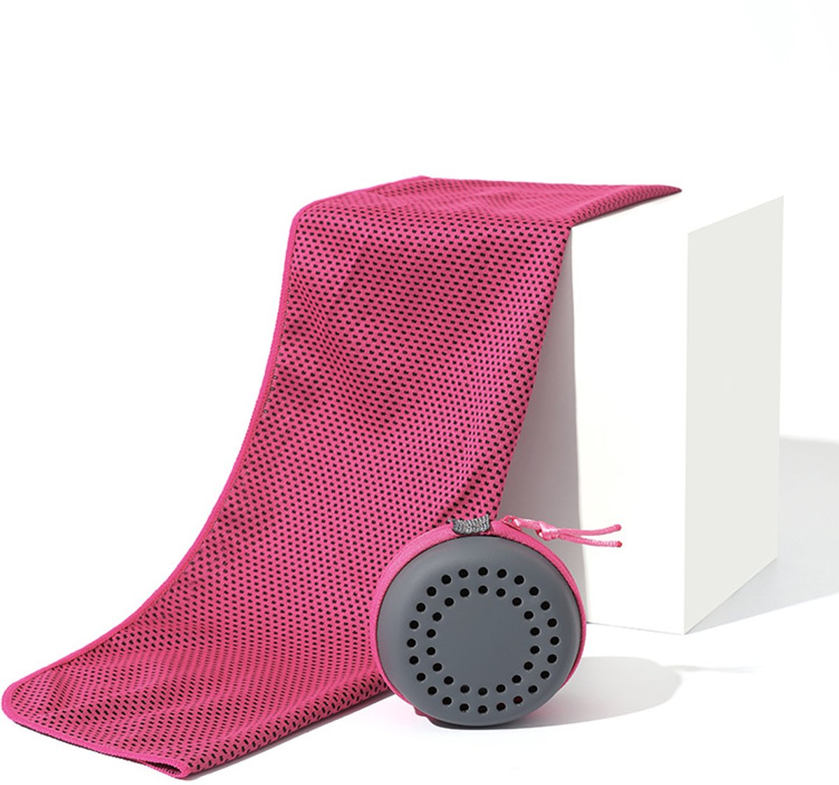 Cooling Towel for Summer & Sports - Quick-Drying & Cooling - Quick-Drying Towels - Cooling Towels for Running - With Storage Box - 30x60 cm (Children) Pink - Image 1