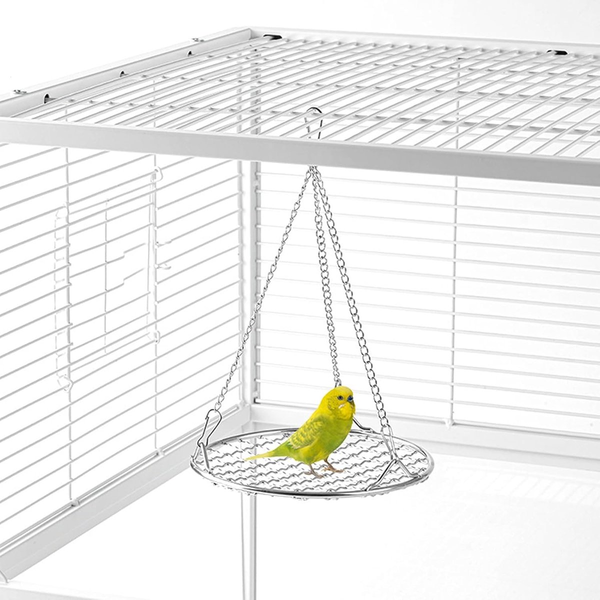 Stainless Steel Bird Toys - Small Pet Toys - Hanging Bird Cage Accessories - Suitable for Various Birds - For Balance Training of Small Parrots, Hamsters, etc. - Image 4