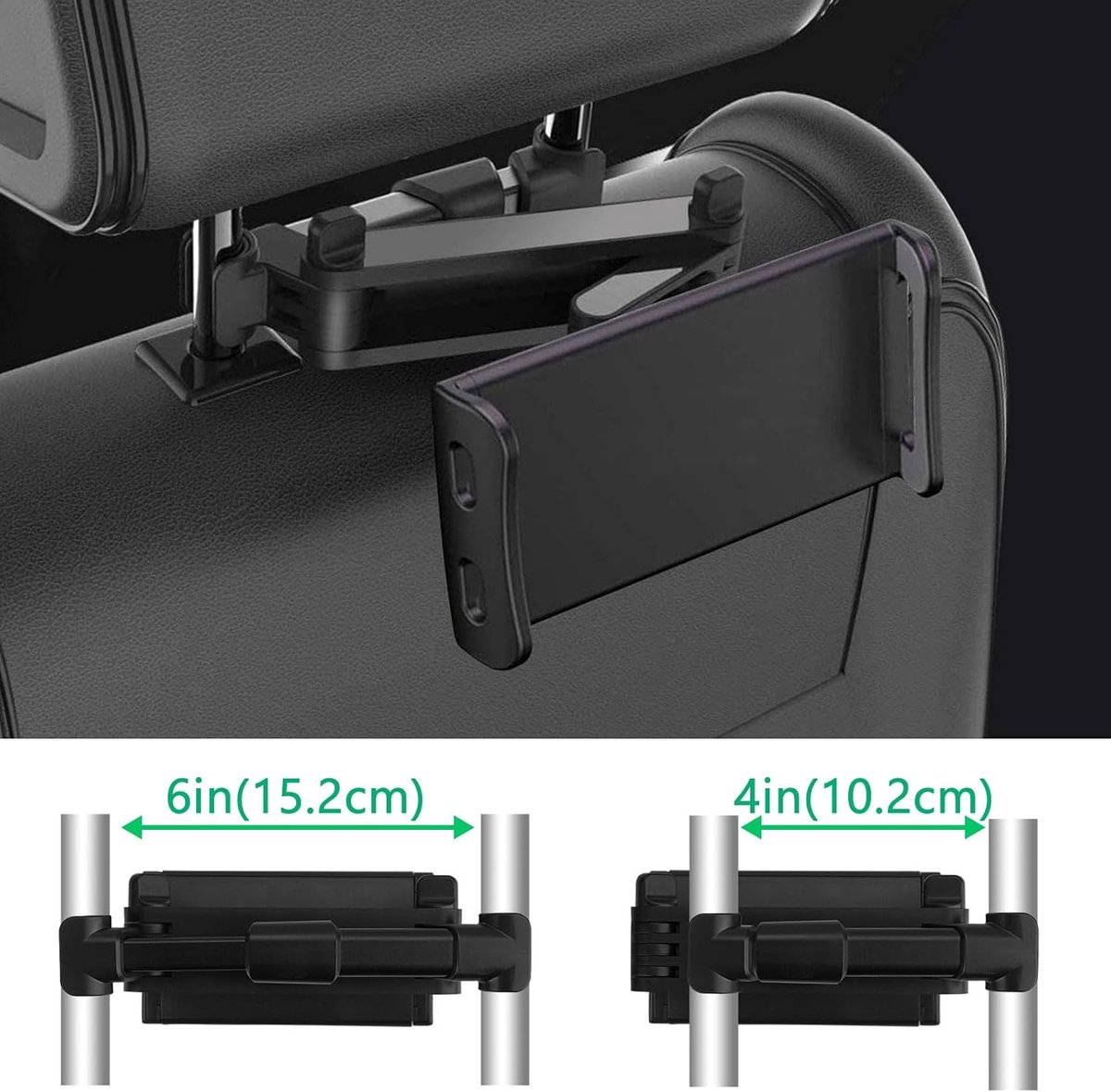 Car Phone Holders - Phone Holder - Back Seat - Adjustable Phone Holder - Back Seat Phone Holder - Universal Car Phone Holder - Black - Image 4