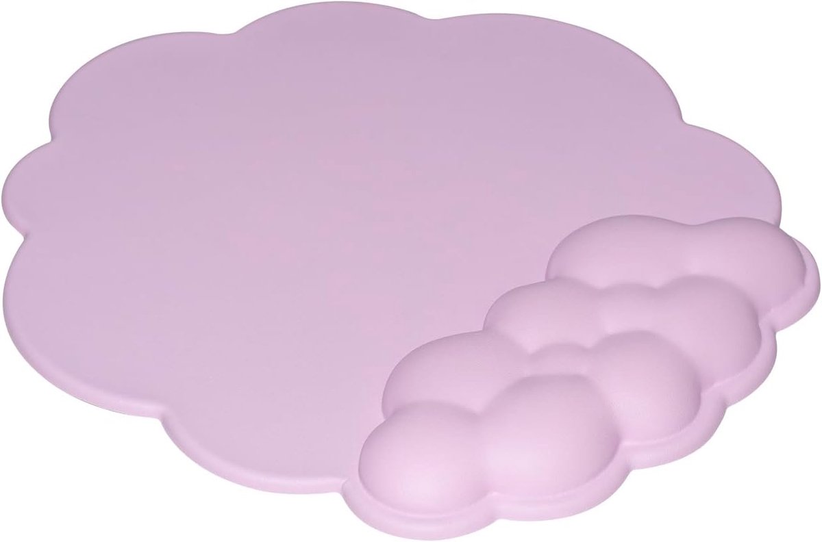 Mouse Pad - Mouse Pad with Wrist Rest - Ergonomic Mouse Pad - Mouse Pad with Leather Surface, Suitable for Computers, Laptops, Office, Home and Travel, with Non-Slip Bottom - Pink - Image 2