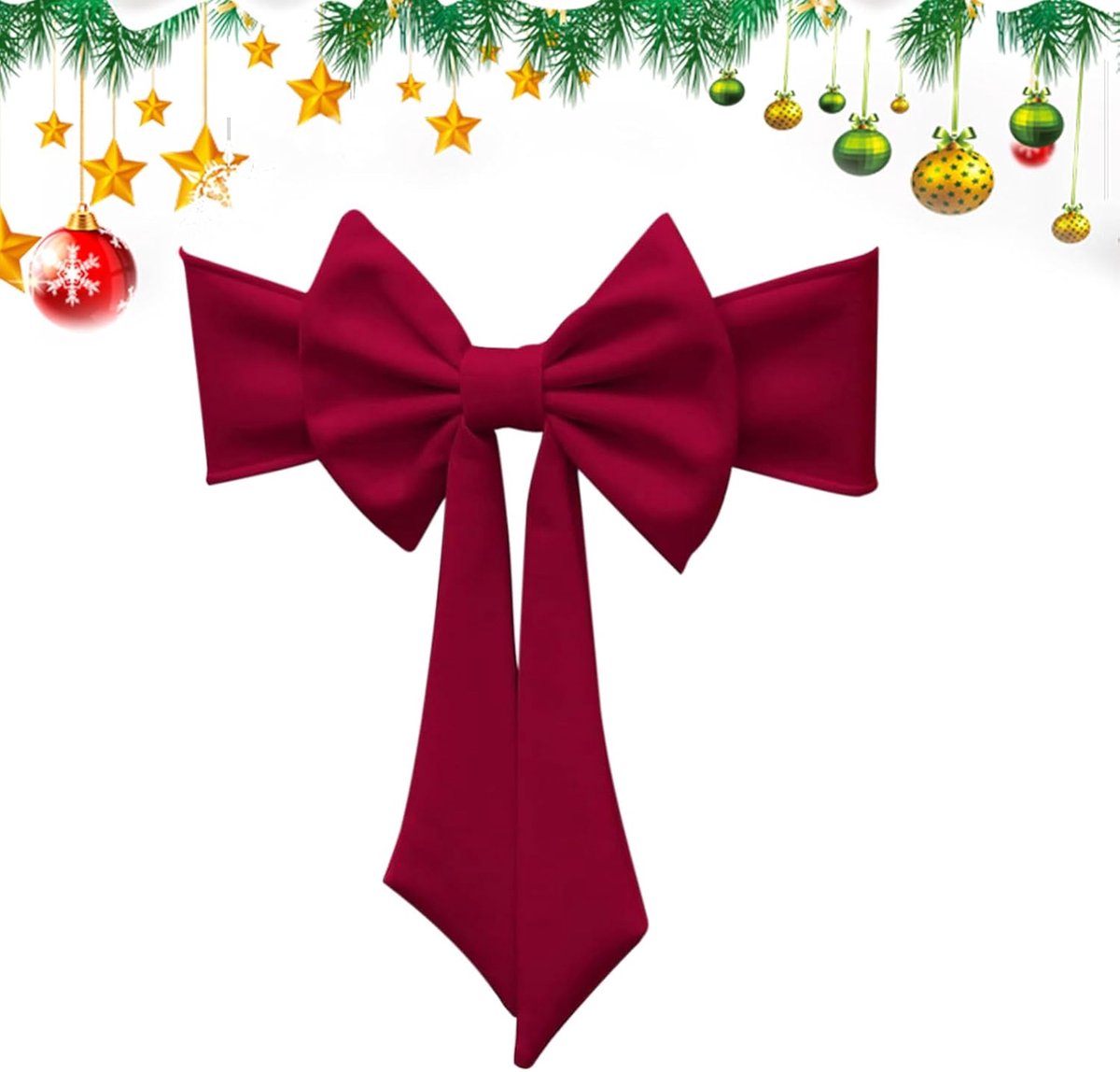 Chair Covers - 2 pieces - Christmas bow on chairs - Christmas accessories - Chair covers for home - Suitable for holidays - Parties - Weddings - Outdoor kitchens - Restaurants - Hotels - Image 1