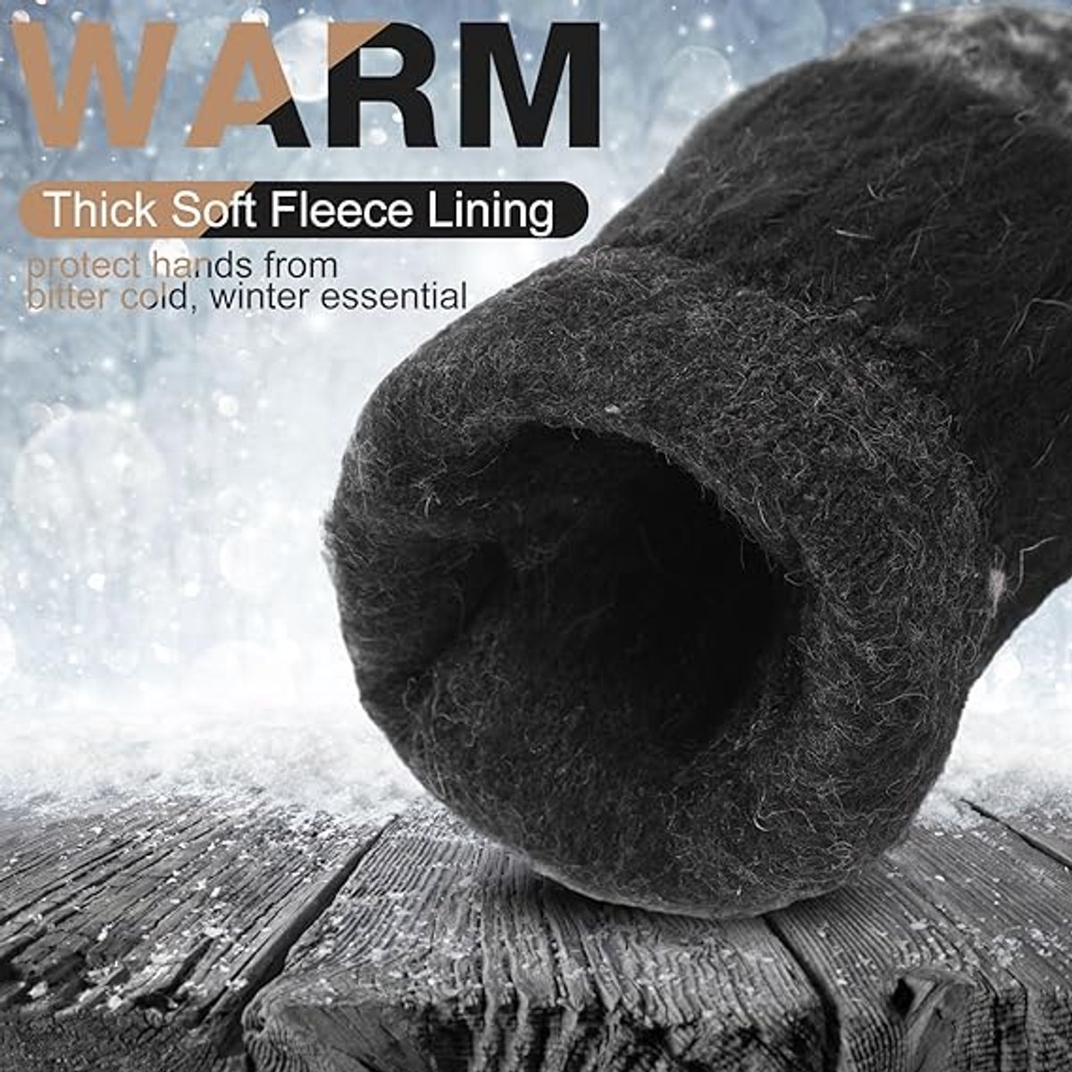 Gloves - Pack of 3 pairs - winter gloves - men's gloves - women's gloves - Knitted imitations - Suitable for cold winter weather (style C) - Image 2