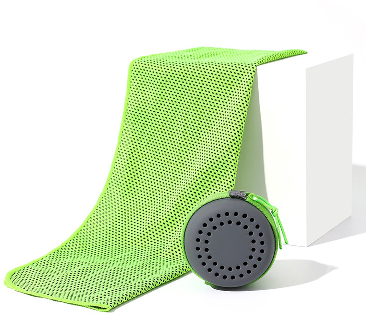 Cooling Towel for Summer & Sports - Quick-Drying & Cooling - Quick-Drying Towels - Cooling Towels for Running - With Storage Box - 30x80 cm (Adult Size) Green - Image 1