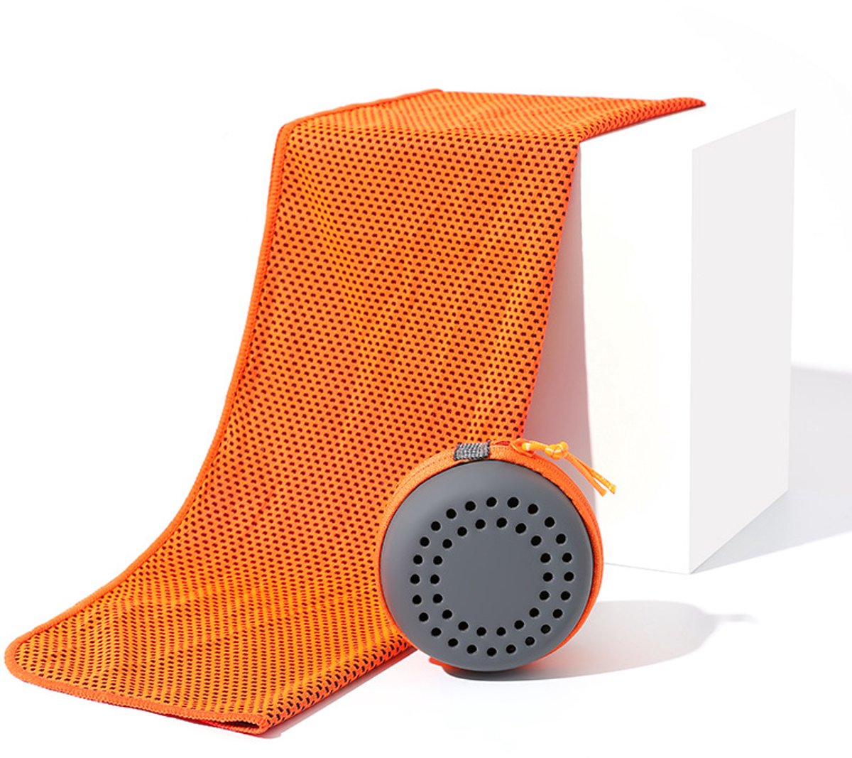 Cooling Towel for Summer & Sports - Quick-Drying & Cooling - Quick-Drying Towels - Cooling Towels for Running - With Storage Box - 30x80 cm (Adult Size) Orange - Image 1